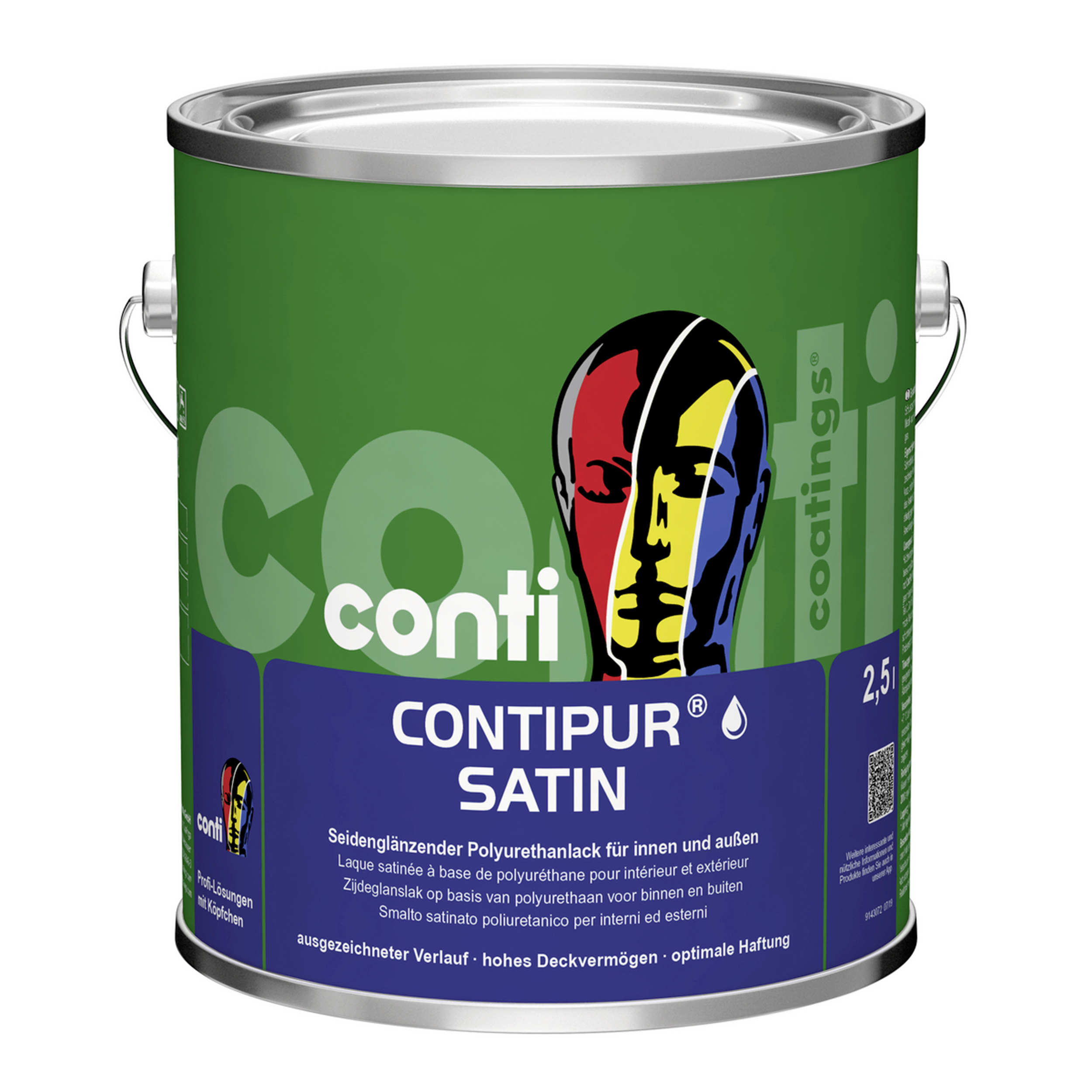 ContiPur Satin Weißlack seidenglanz 0,75 Liter