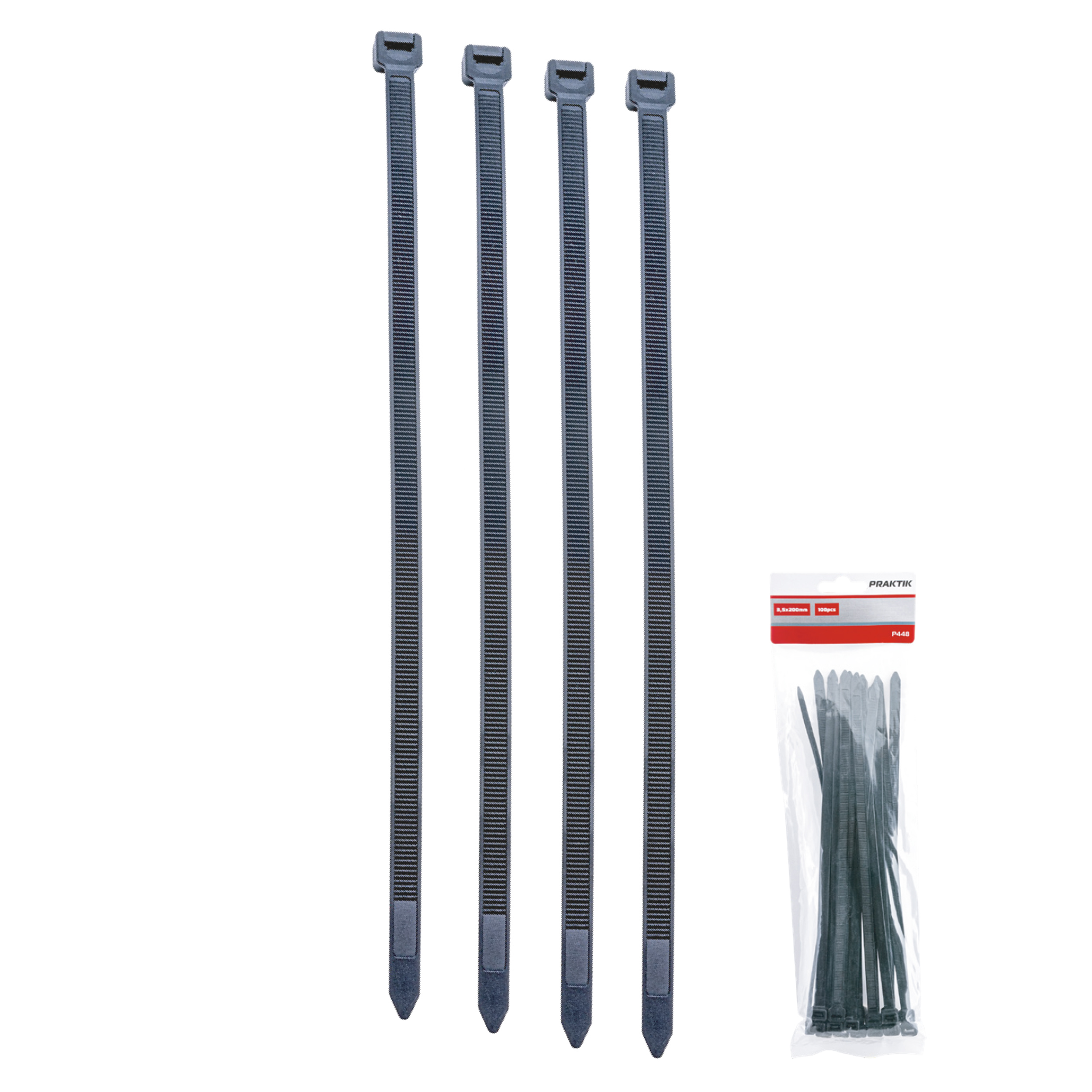 PVC-Kabelbinder 4,7x300mm 100 Stück